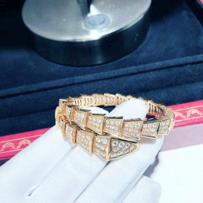 [Glitter Jewelry]SERPENTI BRACELET 8MM PINK GOLD DIAMOND