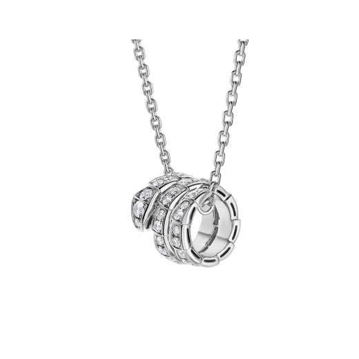 [Glitter Jewelry]SERPENTI  NECKLACE DOUBLE RING DIAMOND