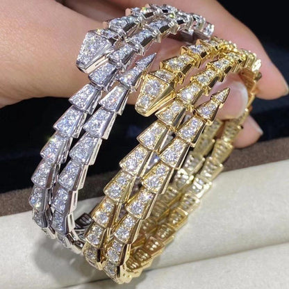 [Glitter Jewelry]SERPENTI BRACELET GOLD DIAMOND DOUBLE ROW