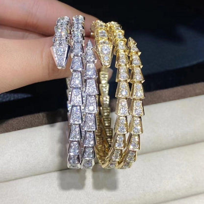 [Glitter Jewelry]SERPENTI BRACELET GOLD DIAMOND DOUBLE ROW