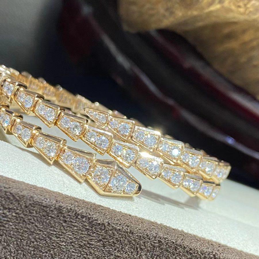 [Glitter Jewelry]SERPENTI BRACELET GOLD DIAMOND DOUBLE ROW