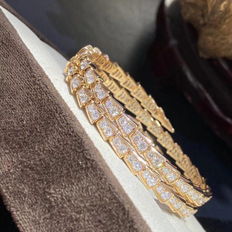 [Glitter Jewelry]SERPENTI BRACELET GOLD DIAMOND DOUBLE ROW