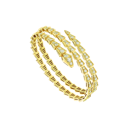 [Glitter Jewelry]SERPENTI BRACELET GOLD DIAMOND DOUBLE ROW