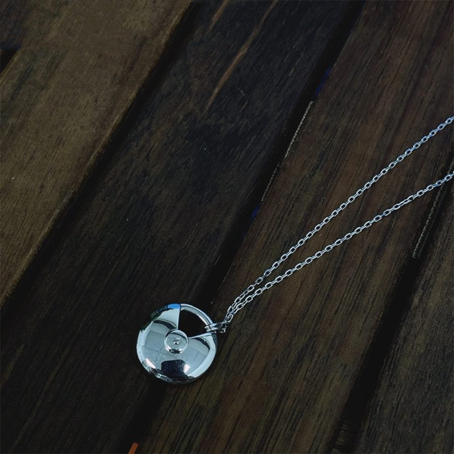 [Glitter Jewelry]AMULETTE SILVER FULL DIAMOND NECKLACE