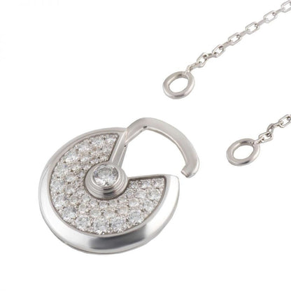 [Glitter Jewelry]AMULETTE SILVER FULL DIAMOND NECKLACE