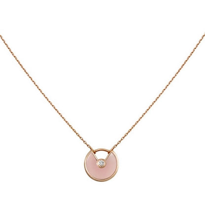 [Glitter Jewelry]AMULETTE ROSE GOLD PINK MOP NECKLACE