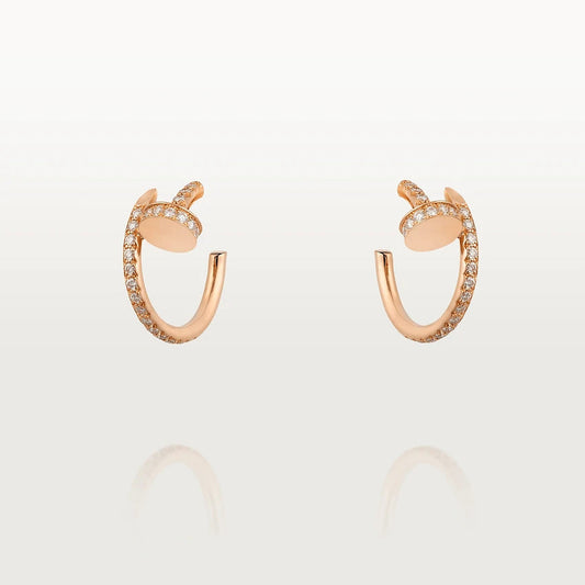 [Glitter Jewelry]JUSTE EARRINGS 12.75MM PINK GOLD DIAMOND