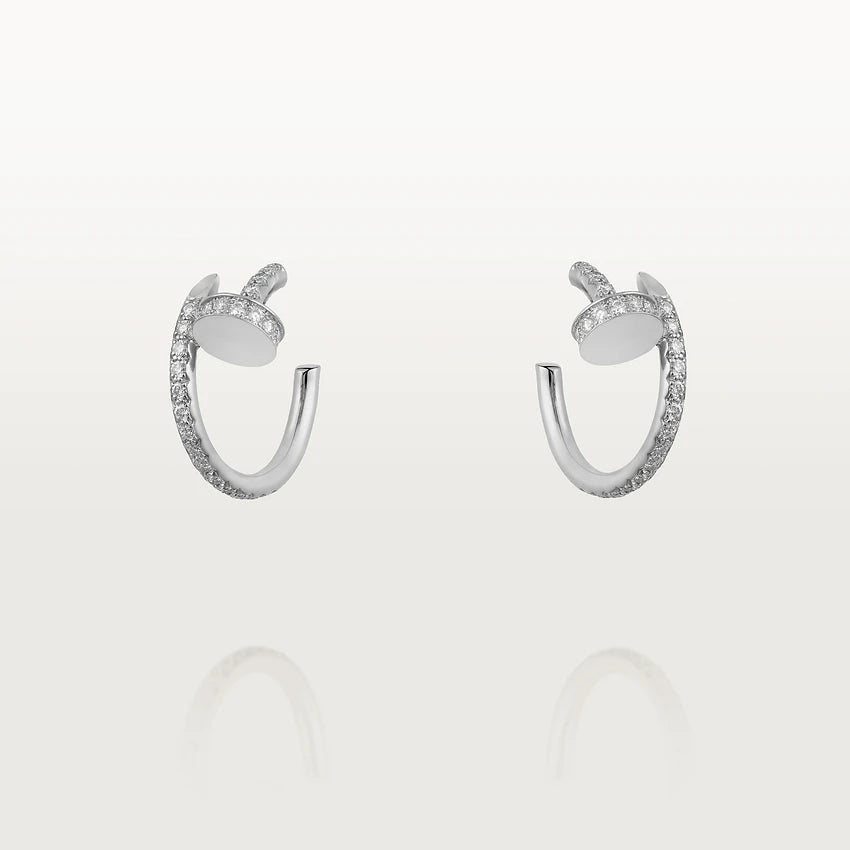 [グリッタージュエリー]JUSTE イヤリング 12.75mm シルバー ダイヤモンド