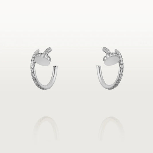 [Glitter Jewelry]JUSTE EARRINGS 12.75MM SILVER DIAMOND