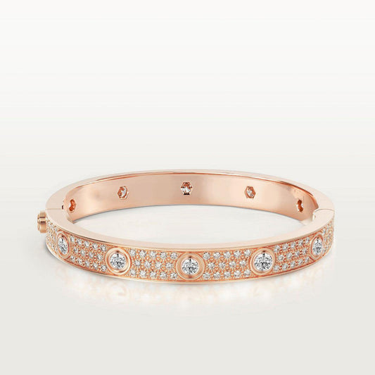 [Glitter Jewelry]LOVE BRACELET 6.1MM DIAMOND-PAVED 10 BIG DIAMONDS