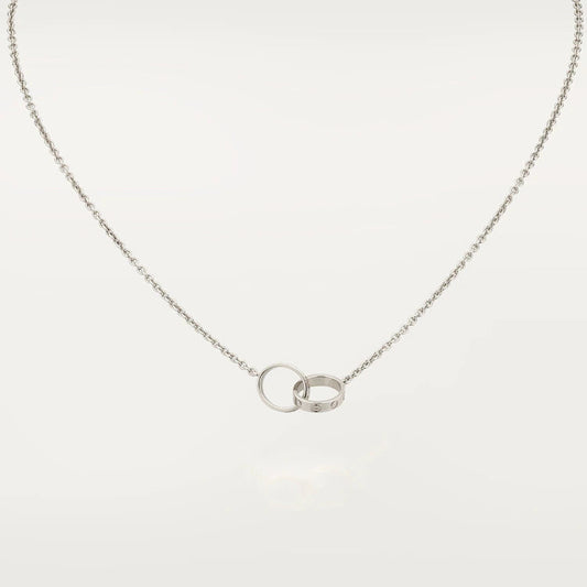 [Glitter Jewelry]LOVE NECKLACE PINK GOLD AND SILVER