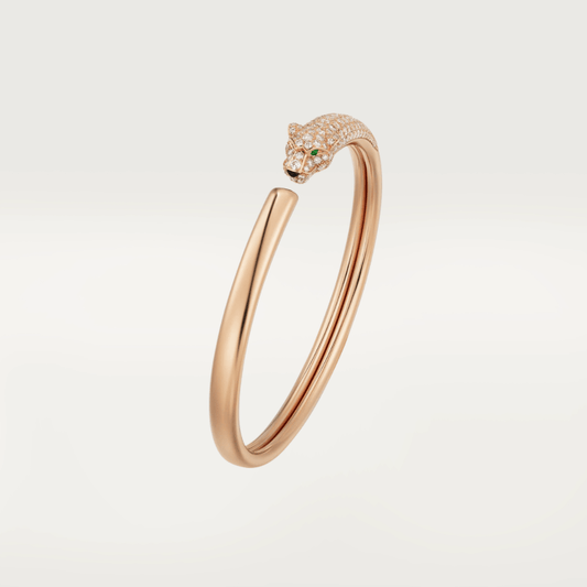 [Glitter Jewelry]PANTHERE ROSE GOLD DIAMOND OPEN BRACELET