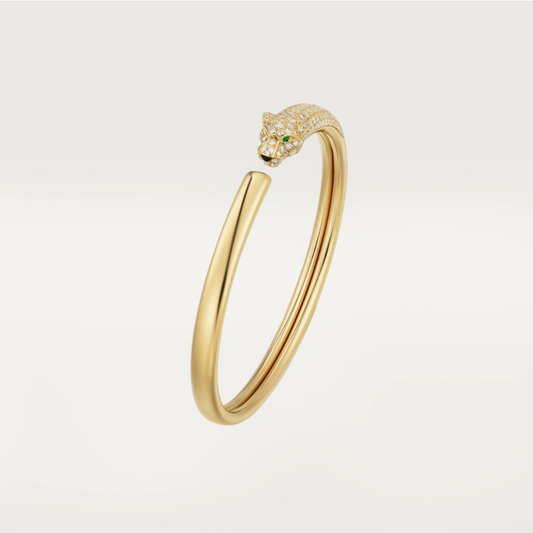 [Glitter Jewelry]PANTHERE GOLD DIAMOND OPEN BRACELET