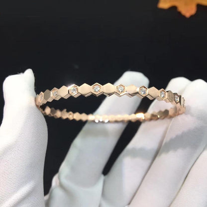 [Glitter Jewelry]BEE LOVE PINK GOLD DIAMOND BRACELET