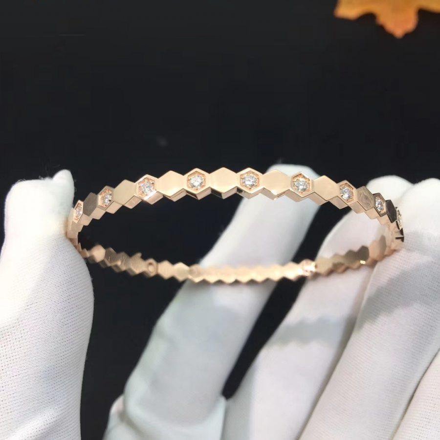 [Glitter Jewelry]BEE LOVE PINK GOLD DIAMOND BRACELET