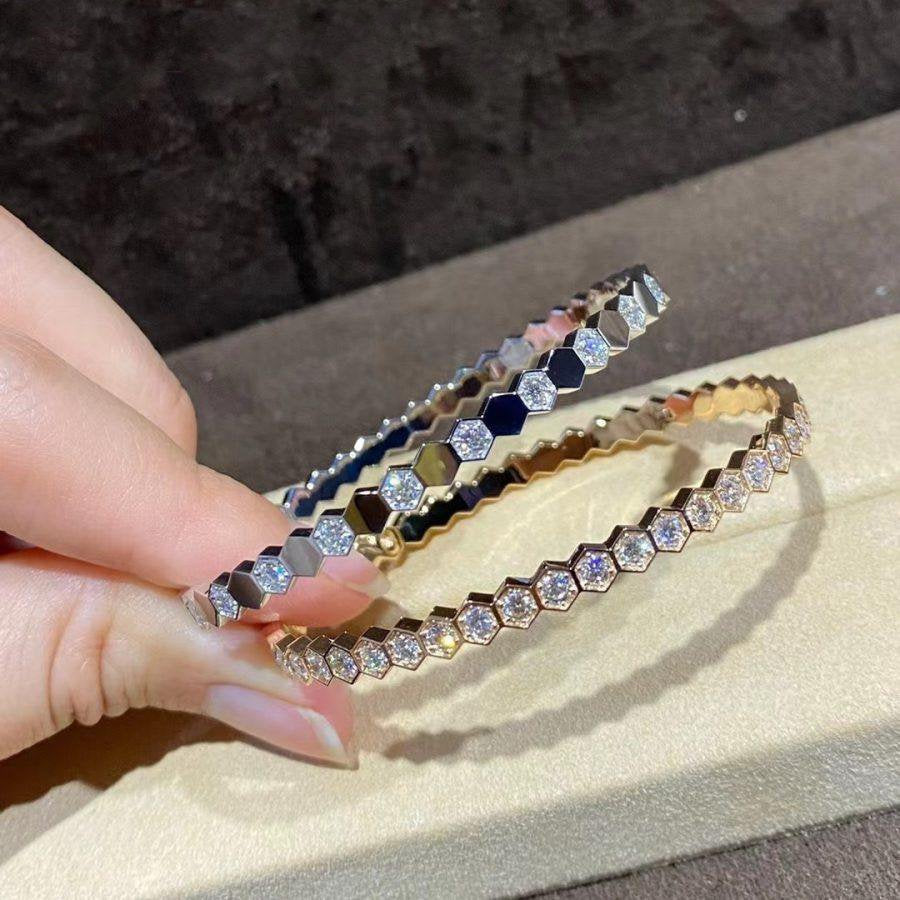 [Glitter Jewelry]BEE LOVE GOLD BRACELET FULL DIAMOND