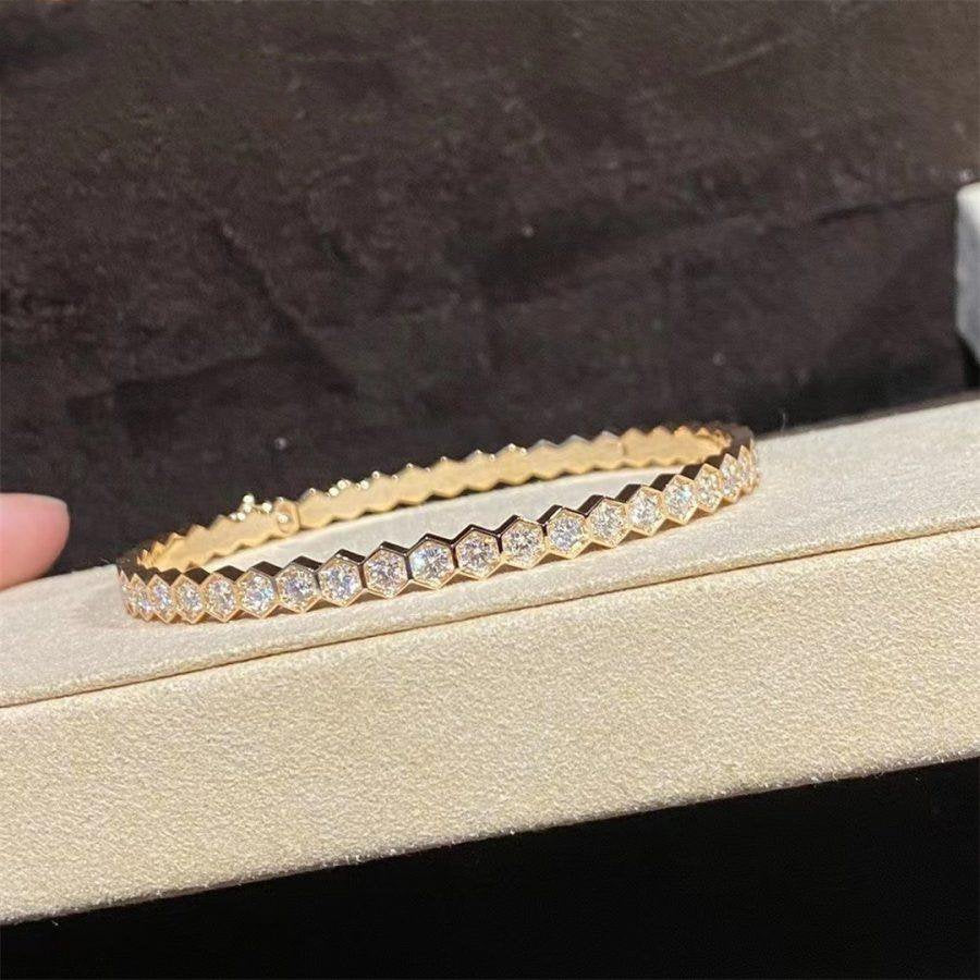 [Glitter Jewelry]BEE LOVE GOLD BRACELET FULL DIAMOND