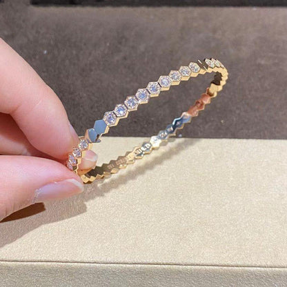 [Glitter Jewelry]BEE LOVE GOLD BRACELET FULL DIAMOND