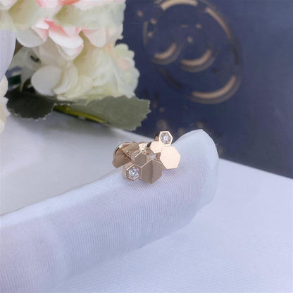 [Glitter Jewelry]BEE LOVE PINK GOLD DIAMOND EARRINGS