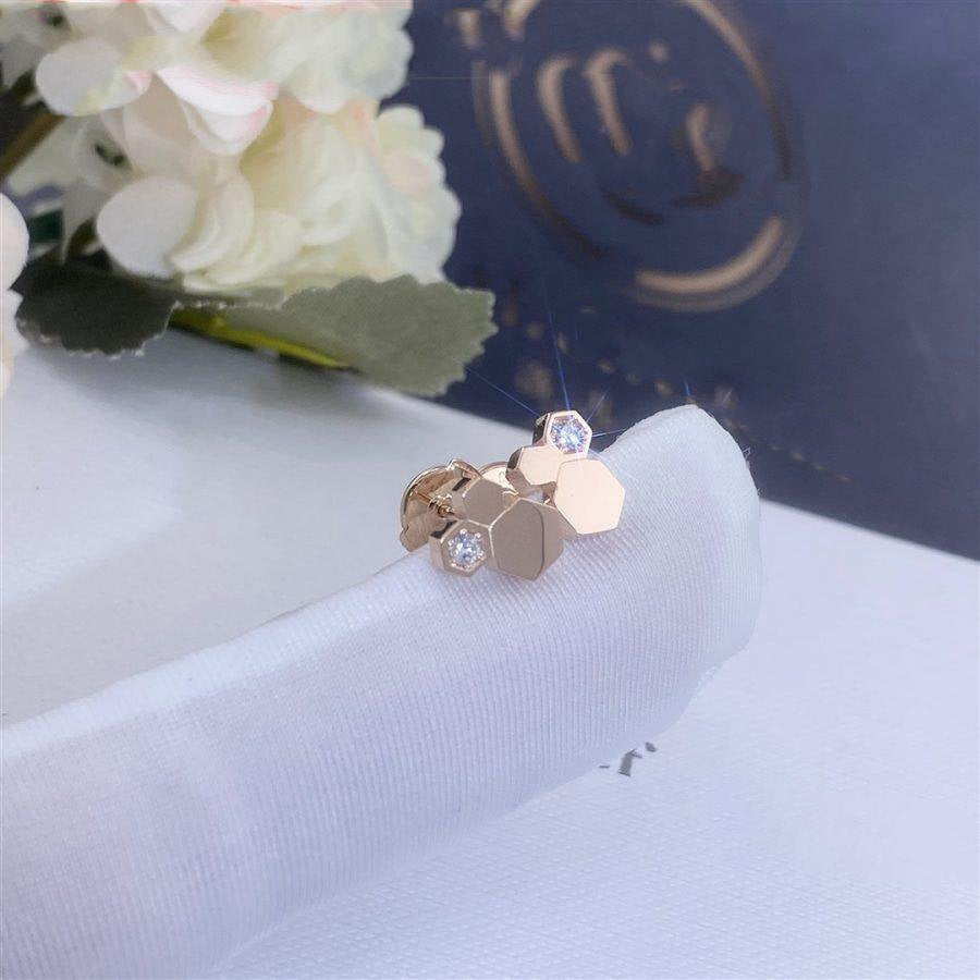 [Glitter Jewelry]BEE LOVE PINK GOLD DIAMOND EARRINGS