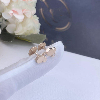 [Glitter Jewelry]BEE LOVE PINK GOLD DIAMOND EARRINGS