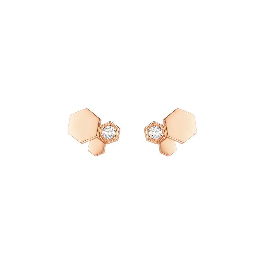 [Glitter Jewelry]BEE LOVE PINK GOLD DIAMOND EARRINGS