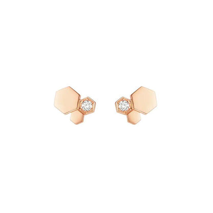 [Glitter Jewelry]BEE LOVE PINK GOLD DIAMOND EARRINGS