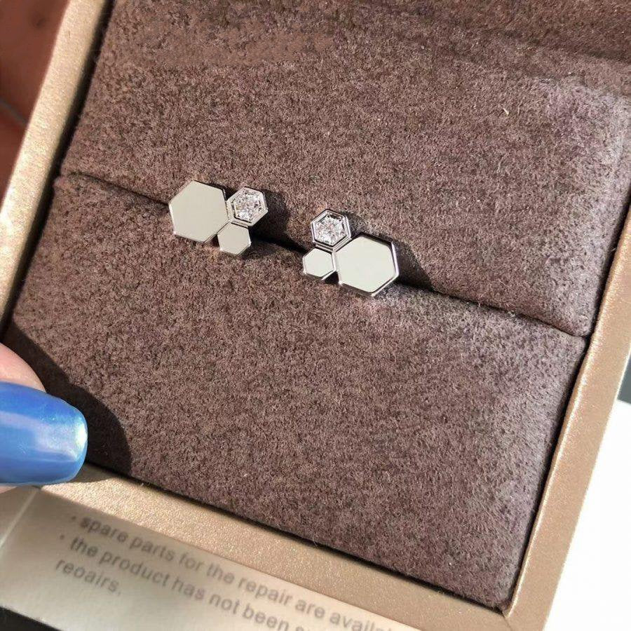 [Glitter Jewelry]BEE LOVE SILVER DIAMOND EARRINGS
