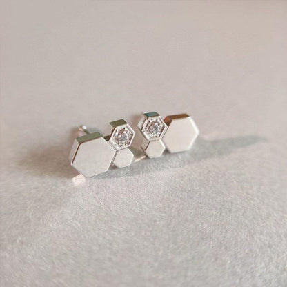 [Glitter Jewelry]BEE LOVE SILVER DIAMOND EARRINGS