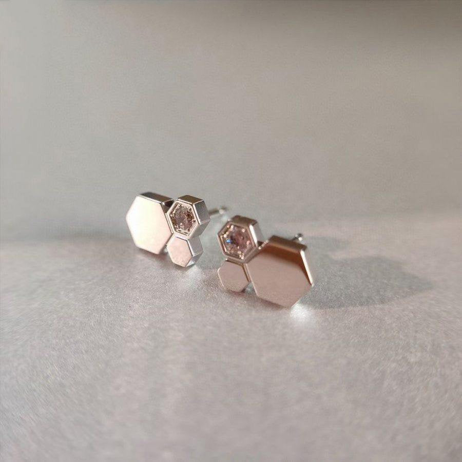 [Glitter Jewelry]BEE LOVE SILVER DIAMOND EARRINGS