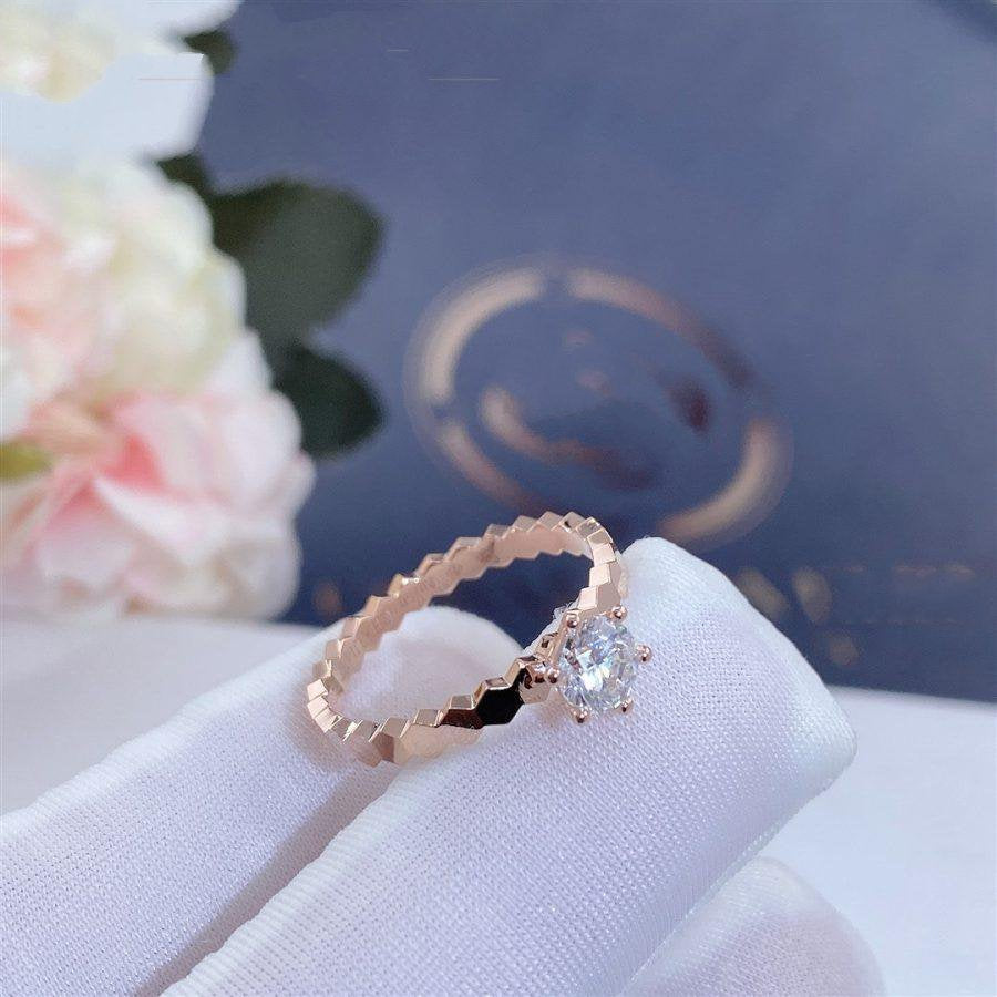 [Glitter Jewelry]BEE LOVE RING PINK GOLD 1 DIAMOND