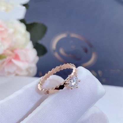[Glitter Jewelry]BEE LOVE RING PINK GOLD 1 DIAMOND