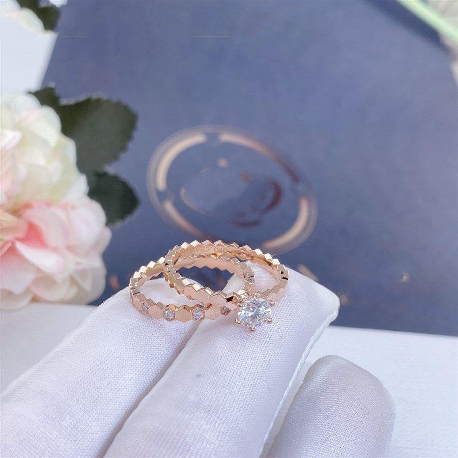 [Glitter Jewelry]BEE LOVE RING PINK GOLD 1 DIAMOND