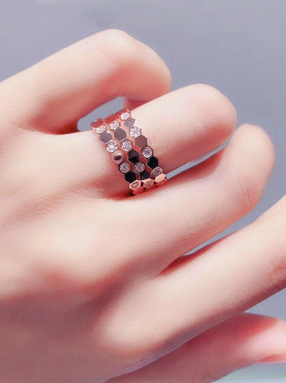 [Glitter Jewelry]BEE LOVE RING PINK GOLD DIAMOND
