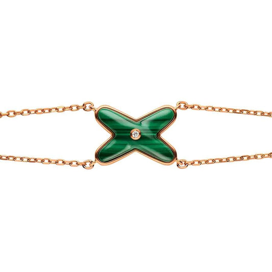 [Glitter Jewelry]JEUX BRACELET MALACHITE PINK GOLD 1 DIAMOND
