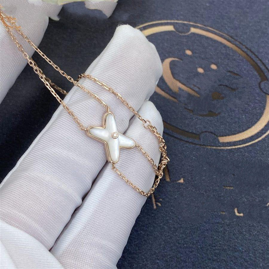 [Glitter Jewelry]JEUX BRACELET WHITE MOP PINK GOLD 1 DIAMOND