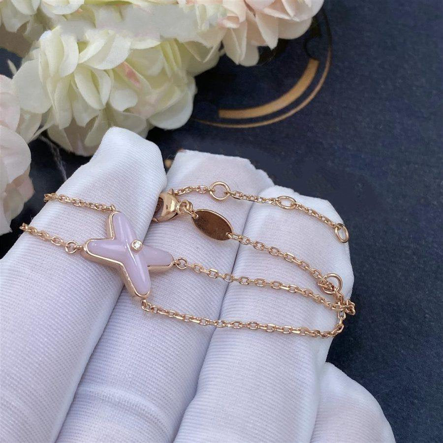 [Glitter Jewelry]JEUX BRACELET PINK MOP PINK GOLD 1 DIAMOND