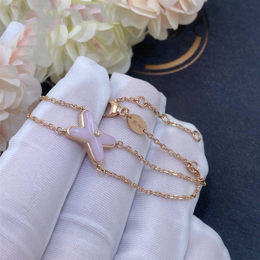 [Glitter Jewelry]JEUX BRACELET PINK MOP PINK GOLD 1 DIAMOND