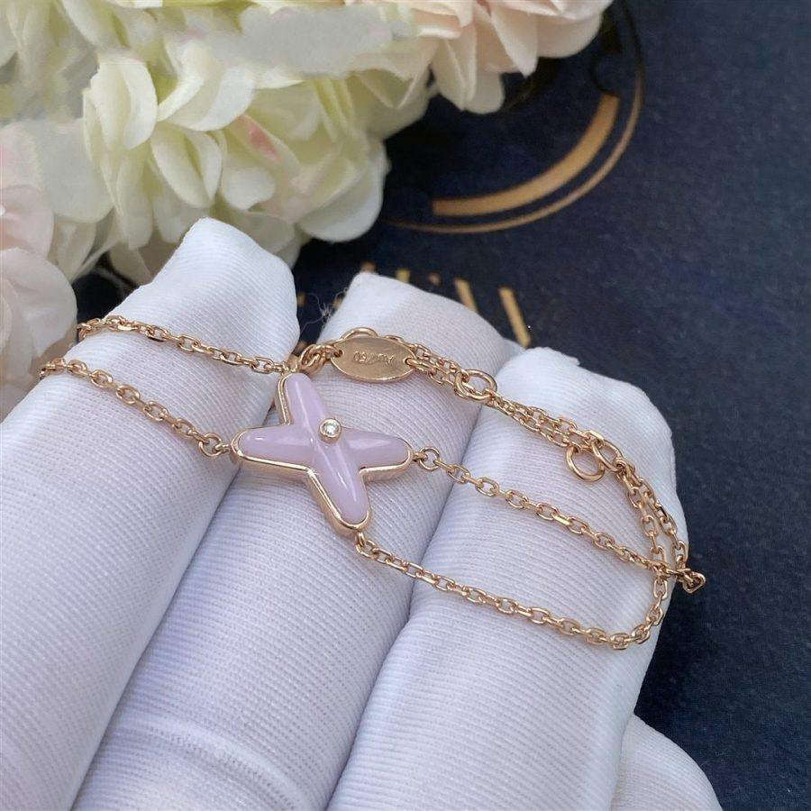[Glitter Jewelry]JEUX BRACELET PINK MOP PINK GOLD 1 DIAMOND