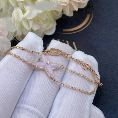 [Glitter Jewelry]JEUX BRACELET PINK MOP PINK GOLD 1 DIAMOND