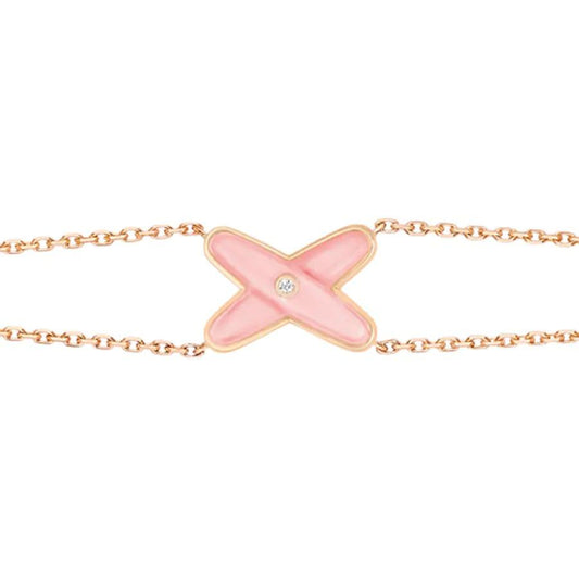[Glitter Jewelry]JEUX BRACELET PINK MOP PINK GOLD 1 DIAMOND