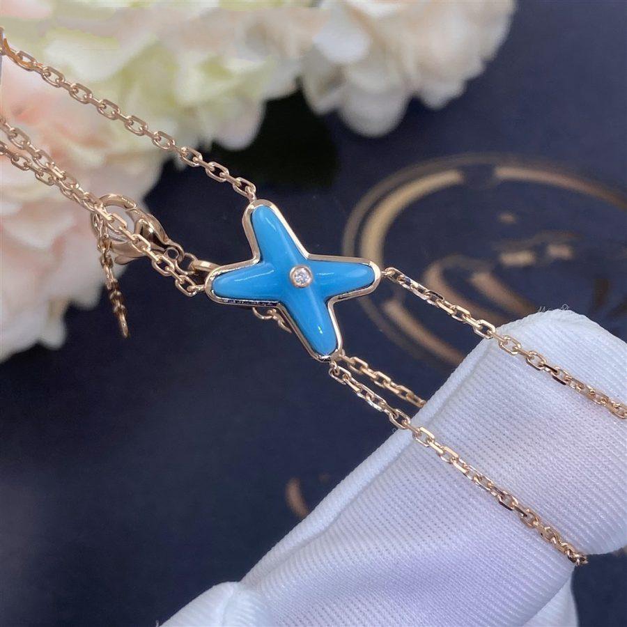 [Glitter Jewelry]JEUX BRACELET TURQUOISE PINK GOLD 1 DIAMOND