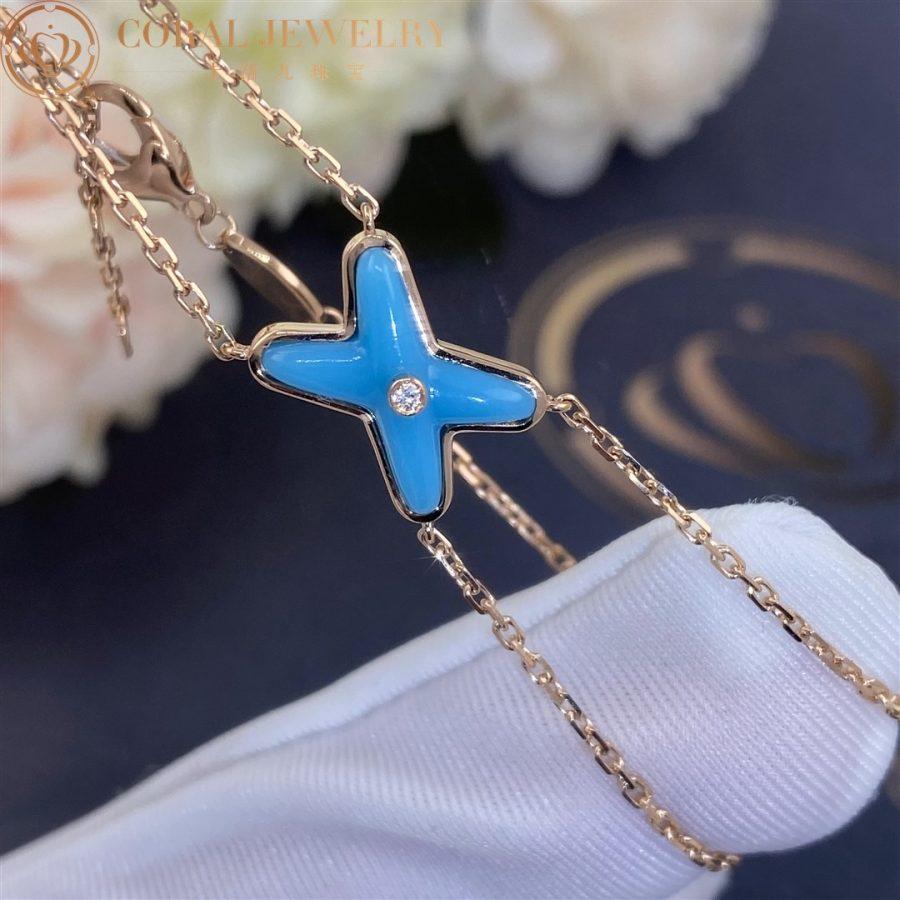 [Glitter Jewelry]JEUX BRACELET TURQUOISE PINK GOLD 1 DIAMOND