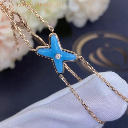 [Glitter Jewelry]JEUX BRACELET TURQUOISE PINK GOLD 1 DIAMOND