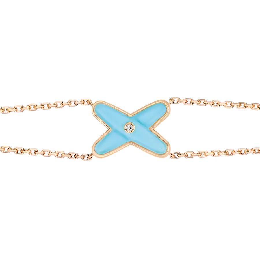 [Glitter Jewelry]JEUX BRACELET TURQUOISE PINK GOLD 1 DIAMOND
