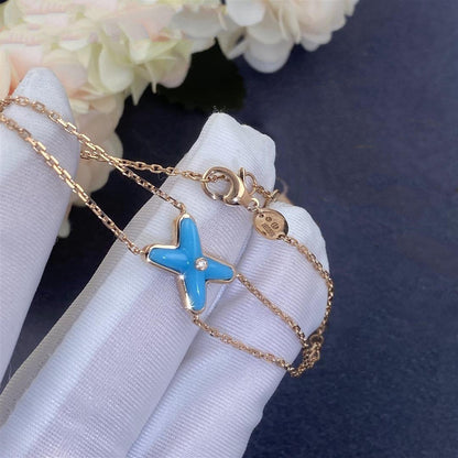 [Glitter Jewelry]JEUX BRACELET TURQUOISE PINK GOLD 1 DIAMOND