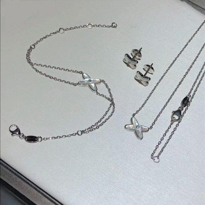 [Glitter Jewelry]JEUX BRACELET WHITE MOP SILVER 1 DIAMOND