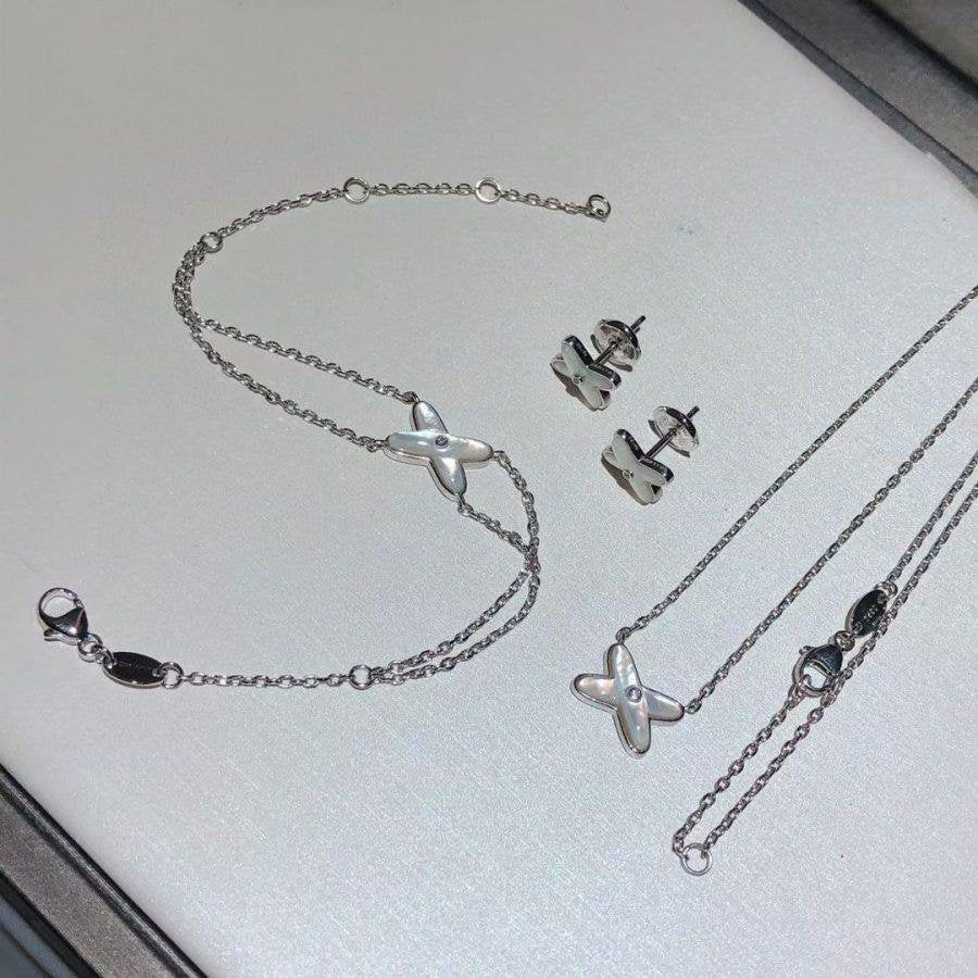 [Glitter Jewelry]JEUX BRACELET WHITE MOP SILVER 1 DIAMOND