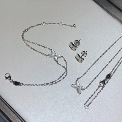 [Glitter Jewelry]JEUX BRACELET WHITE MOP SILVER 1 DIAMOND