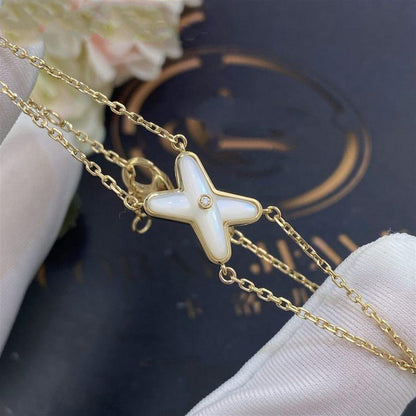 [Glitter Jewelry]JEUX BRACELET WHITE MOP GOLD 1 DIAMOND